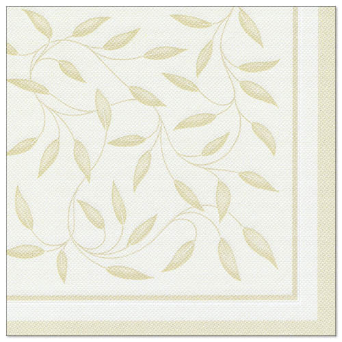 Papstar 160 Servietten "ROYAL Collection" 1/4-Falz 40 cm x 40 cm champagner "New Mediterran"