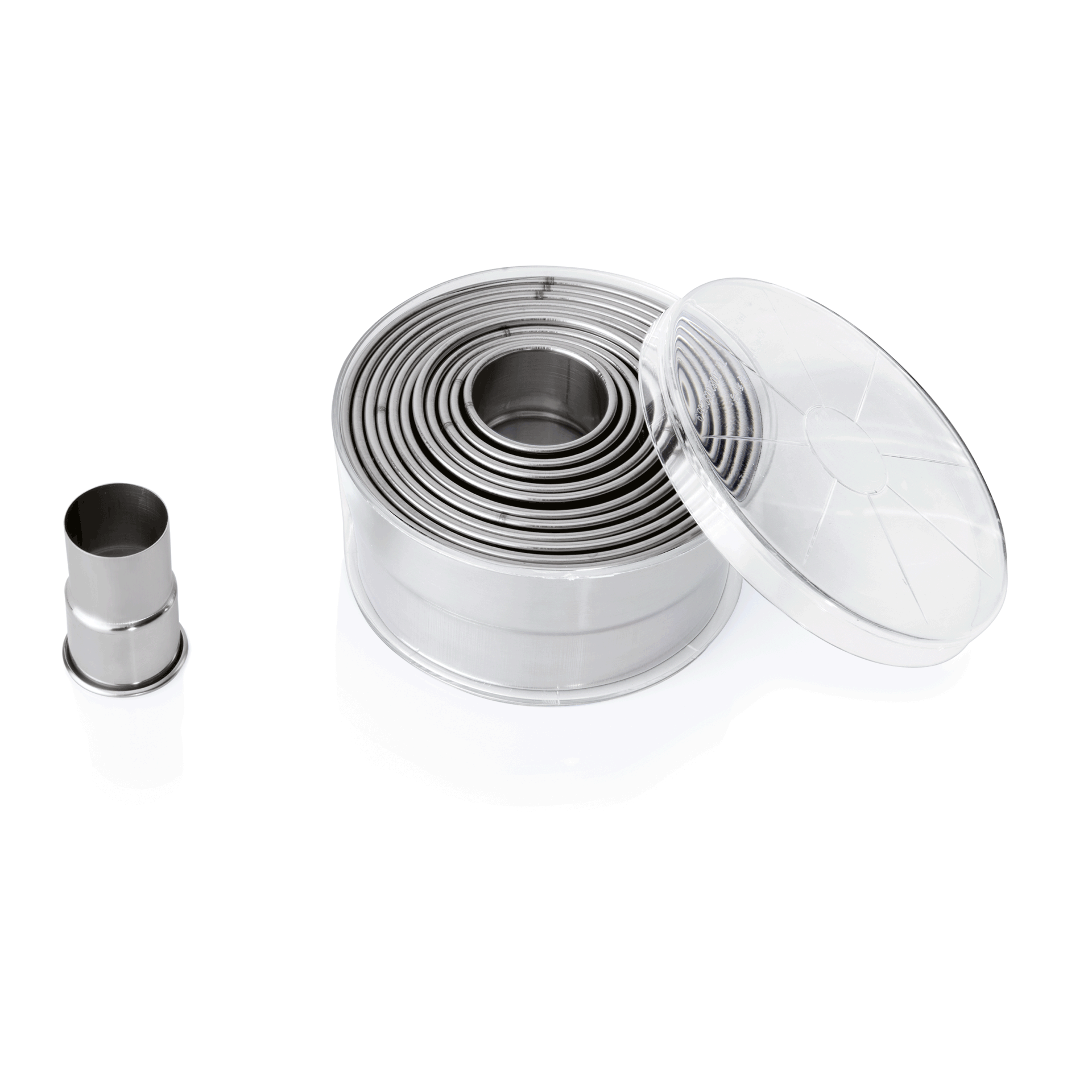 WAS Germany Ausstechformen-Set (12 Stk.), Chromnickelstahl, Durchmesser: 2,7-10,4cm (1695012)