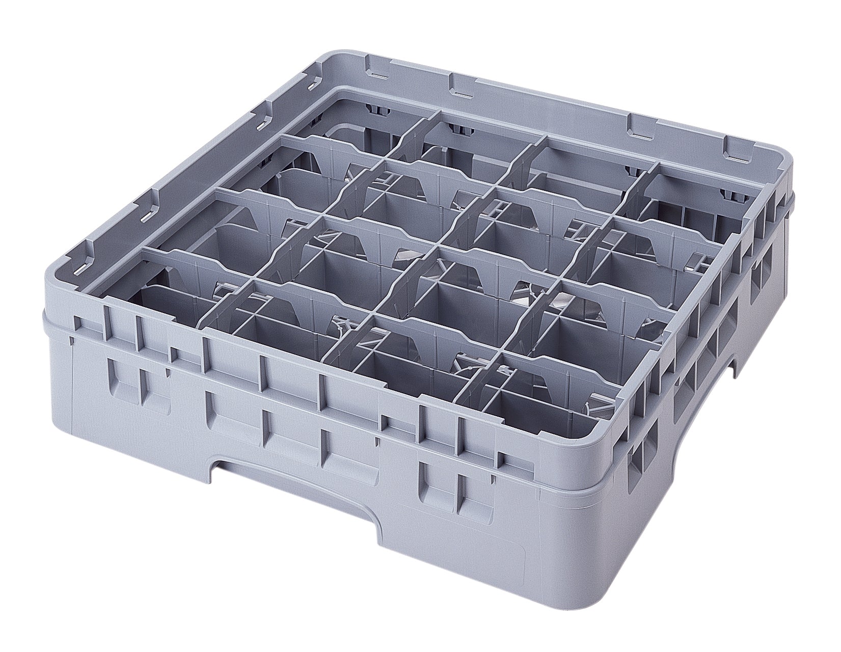Cambro Camrack® Tassenkorb mit 16 Fächern für Tassen/Becher 500 x 500 x 143 mm, 1 Stück im Karton - 16C414151