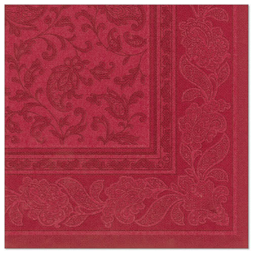 Papstar 160 Servietten "ROYAL Collection" 1/4-Falz 40 cm x 40 cm bordeaux "Ornaments"