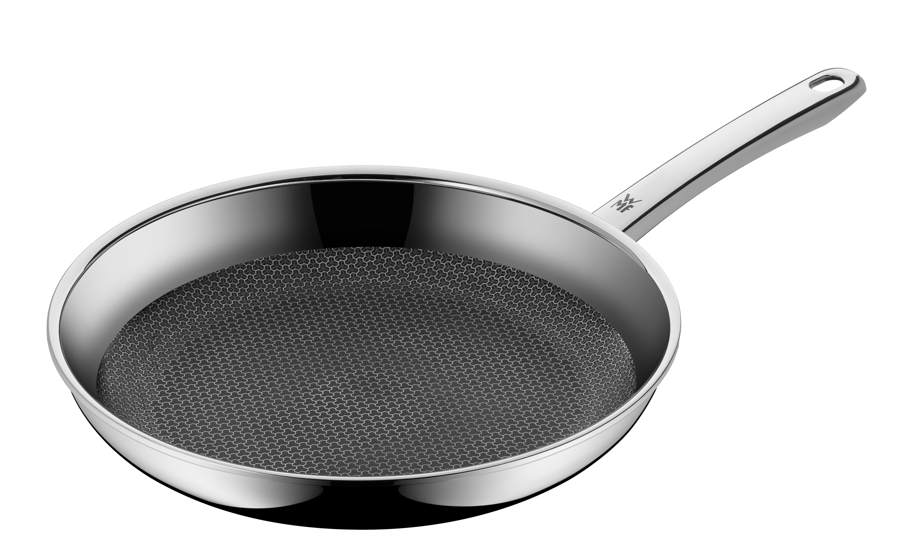 WMF Stielpfanne (fester Griff), Edelstahl und Aluminium, Silber und Schwarz, Serie: PROFI RESIST, Durchmesser: 24cm