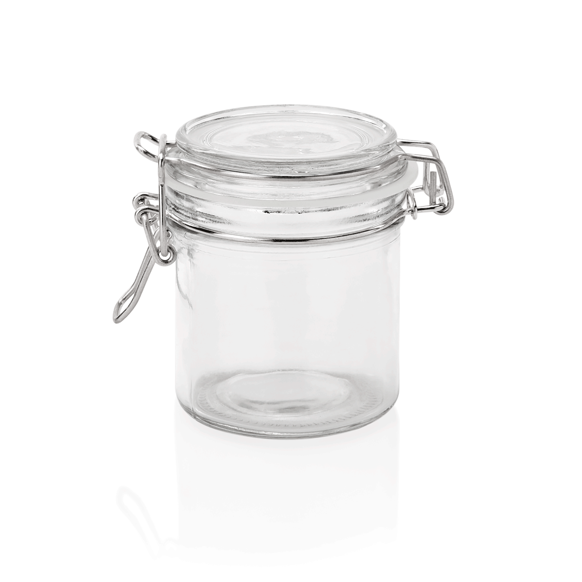 WAS Germany 2x Bügelverschlussglas (inkl. Deckel mit Dichtung), Glas und Edelstahl, Inhalt: 300ml, Durchmesser: 8,5cm, Höhe: 10,5cm (1785030)