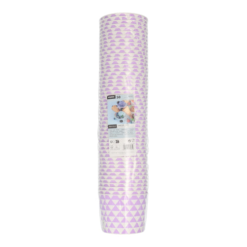 Papstar 500x Eisbecher "Triangle", Pappe, Lila, Inhalt: 500ml, Durchmesser: 11cm, Höhe: 8,3cm