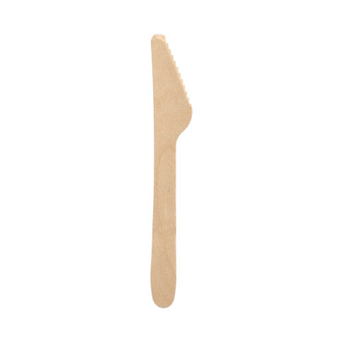 Papstar 10x 100 Messer, Holz "pure" 16,5 cm