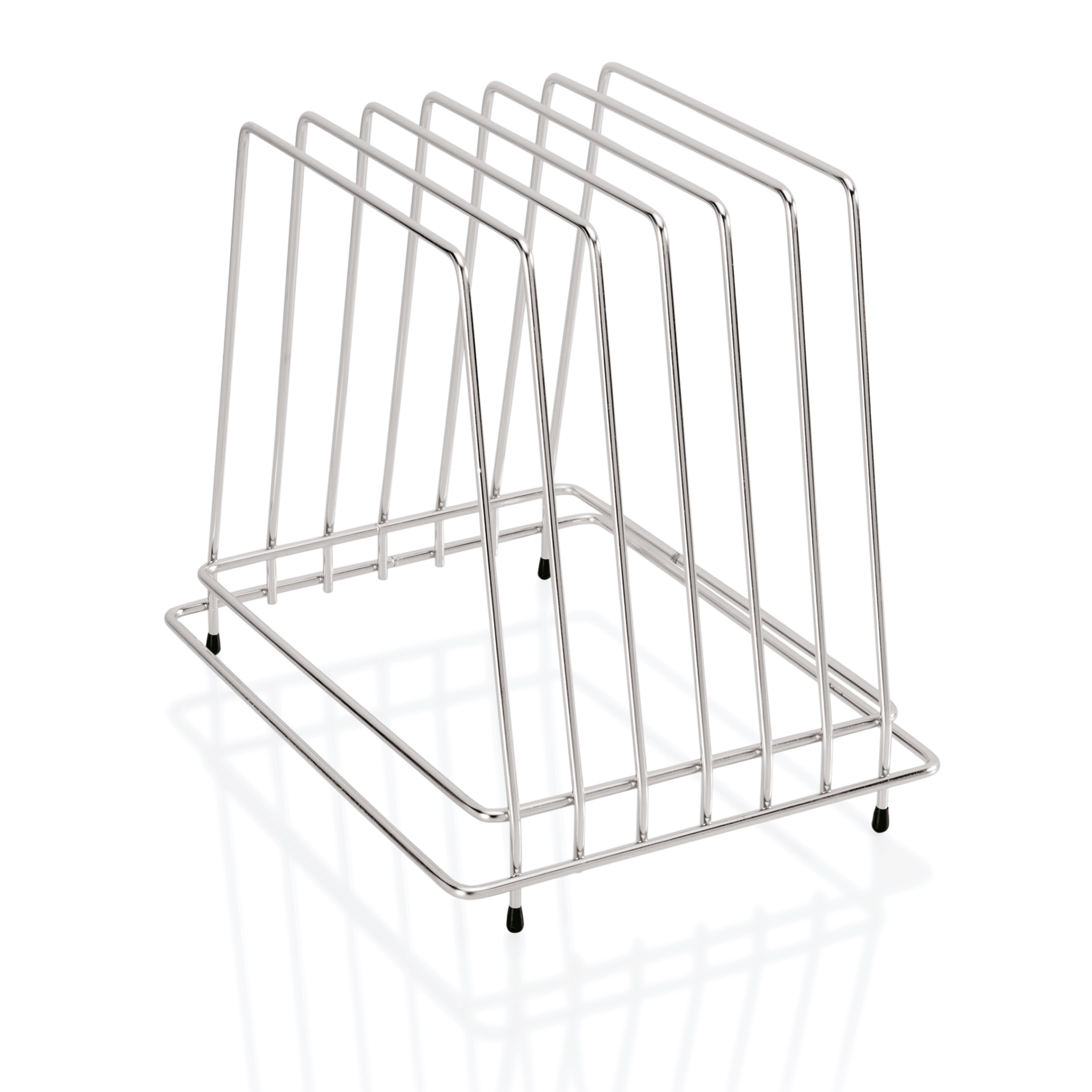 WAS Germany Schneidbretthalter (Für 6 Bretter bis max. 2,5cm), Chromnickelstahl, Silber, 29,5x23,5x27,5cm (1830006)