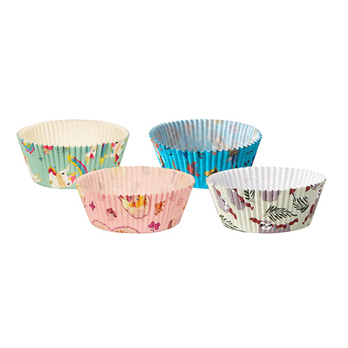 Papstar 24x 60 Backförmchen Ø 5 cm · 2,5 cm 4 Motive sortiert