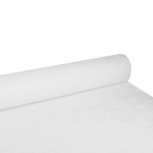 Papstar 3x Papiertischtuch mit Damastprägung 100 m x 1,2 m weiss