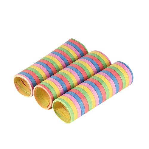 Papstar 15x 3 Luftschlangen 4 m "Stripes" flammhemmend