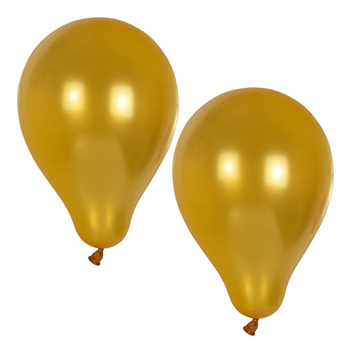 Papstar 120x Luftballons, Naturkautschuk, Gold, Durchmesser: 25cm