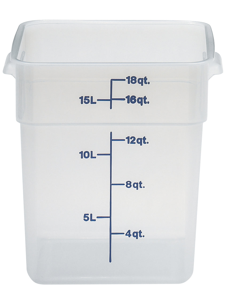 Cambro CamSquare® Vorratsbehälter Polypropylene Camsquare, Quadratisch 17,2 L, 6 Stück im Karton - 18SFSPP190