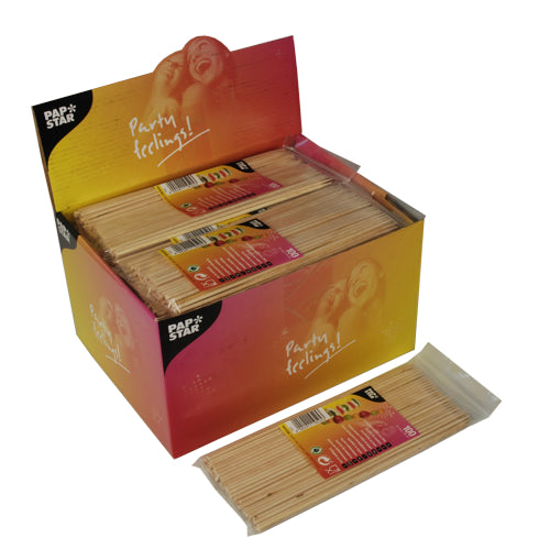 Papstar 24x 100 Schaschlikspieße, Holz Ø 3 mm · 20 cm