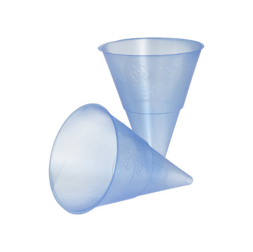 Papstar 5.000 Spitzbecher "Blue Cone", Polypropylen, Blau, Inhalt: 115ml, Durchmesser: 7,03cm, Höhe: 9,5cm