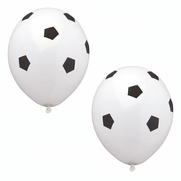 Papstar 96x Luftballons "Fußball", Naturkautschuk, Weiß und Schwarz, Durchmesser: 29cm