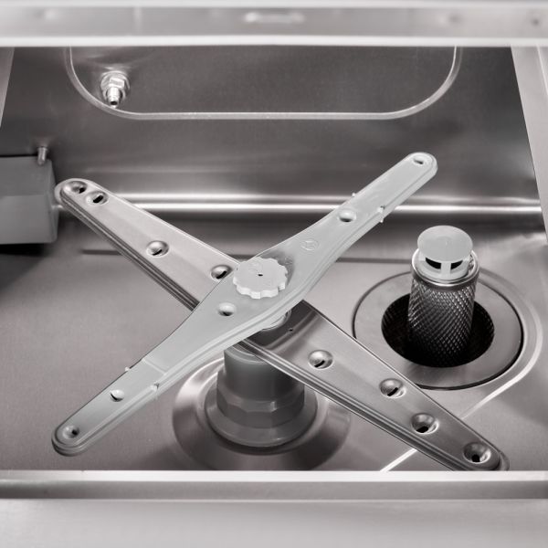 Stalgast Gläserspülmaschine "AQUA" (mit Klarspülmittelpumpe), Edelstahl, Silber, 2,77kW, 230V, 465x565x720mm