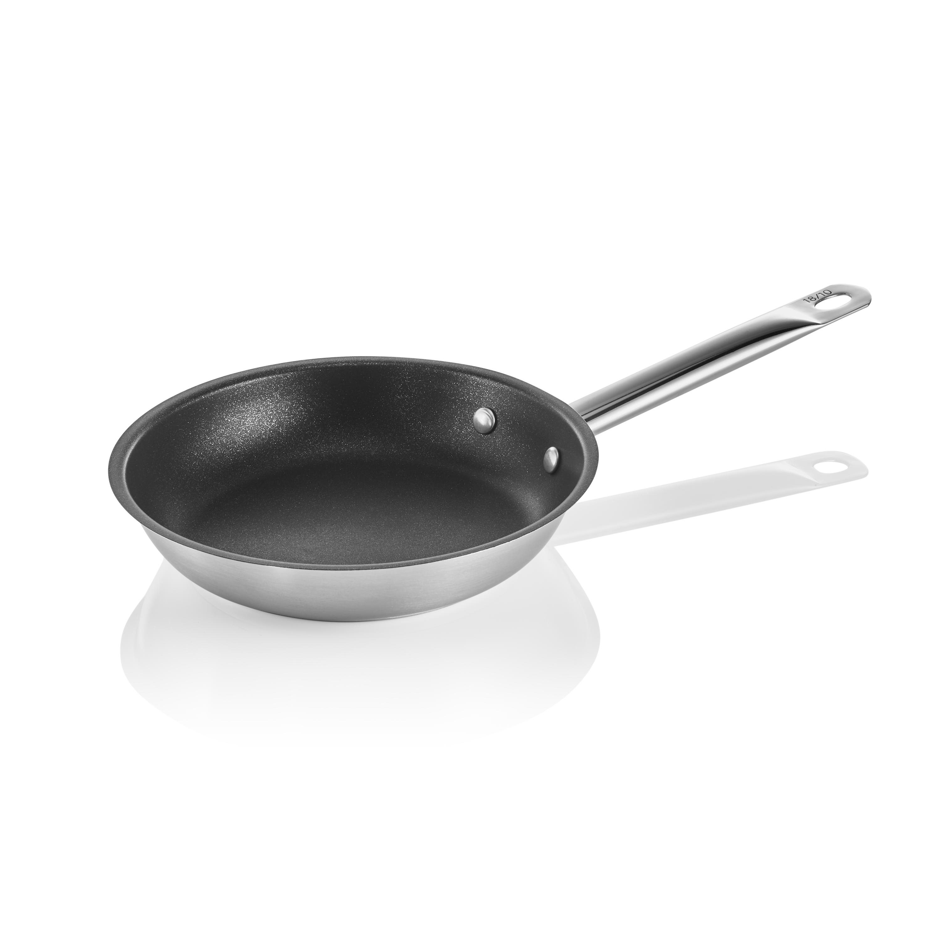 WAS Germany Pfanne Sandwichboden, Serie Cookware 21 / Durchmesser 20cm / Genietete oder angeschweißte Kaltgriffe / Induktion geeignet (2013200)