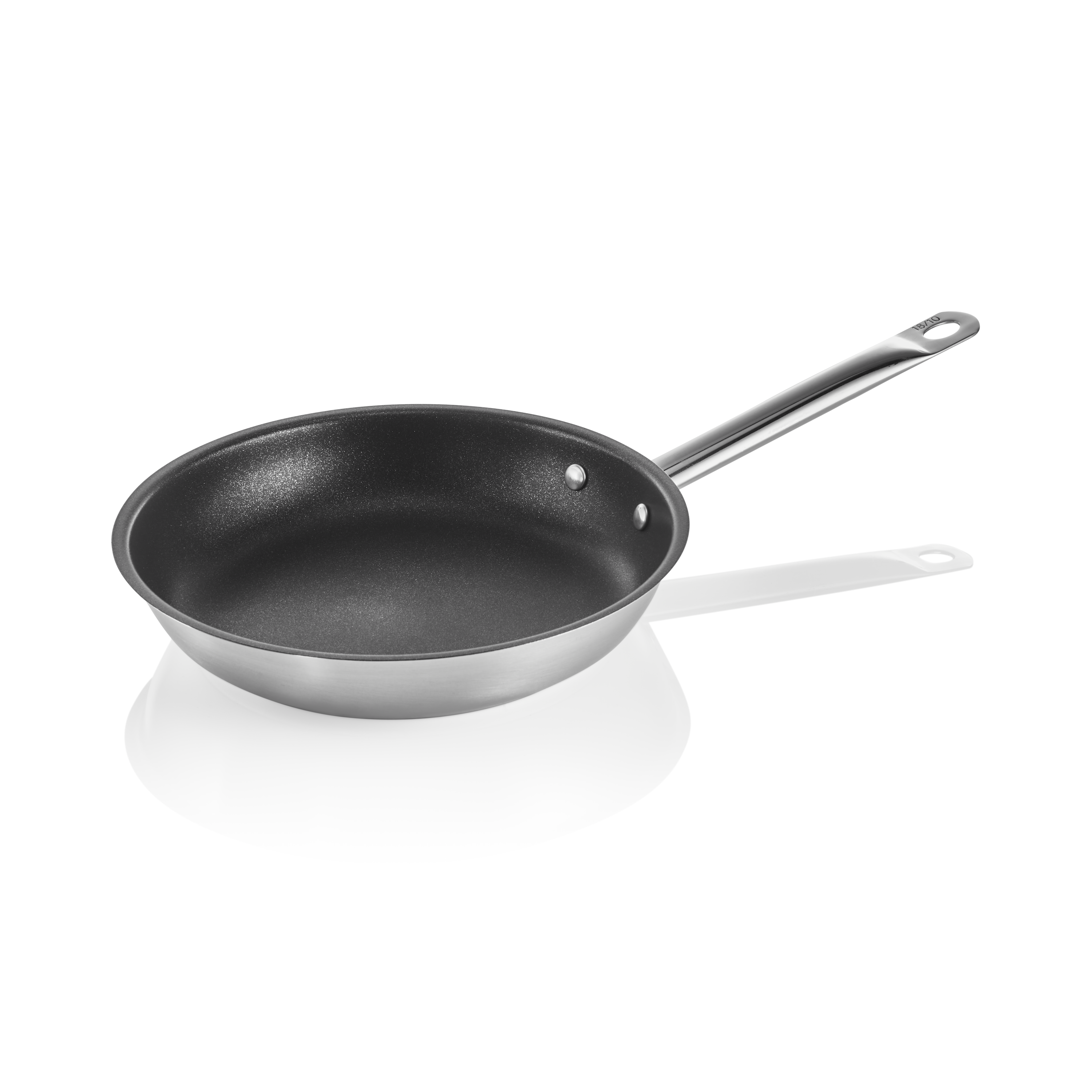 WAS Germany Pfanne Sandwichboden, Serie Cookware 21 / Durchmesser 24cm / Genietete oder angeschweißte Kaltgriffe / Induktion geeignet (2013240)