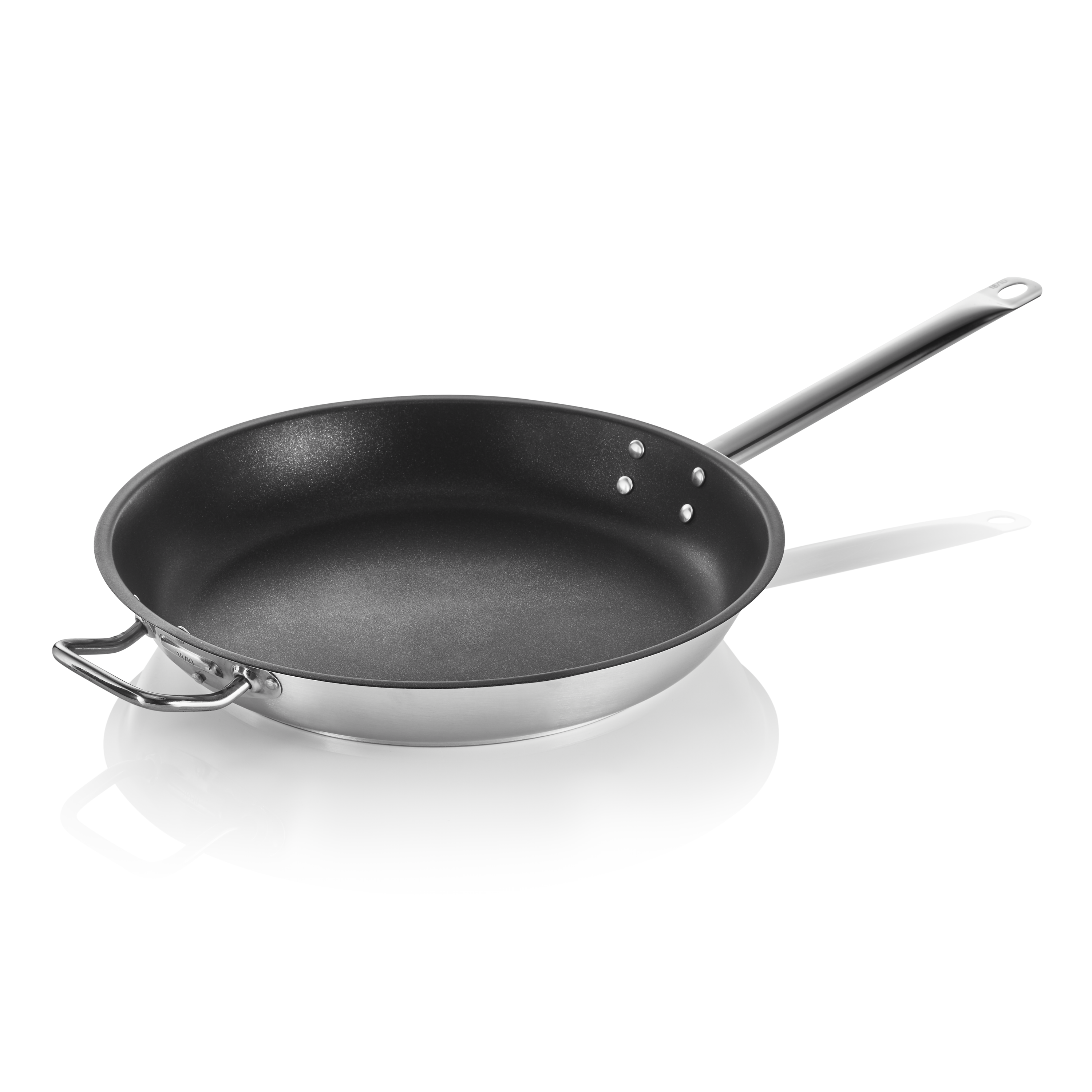 WAS Germany Pfanne Sandwichboden, Serie Cookware 21 / Durchmesser 40cm / Genietete oder angeschweißte Kaltgriffe / Induktion geeignet (2013400)
