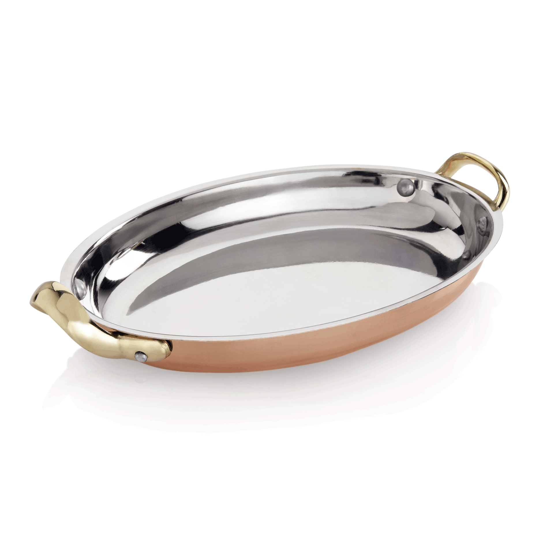 WAS Germany 1x Servierpfanne STEEL & STYLE AMBER, 25 x 18 x 3,5 cm, 1 ltr., Kupfer, Messing, Chromnickelstahl  (2022251)