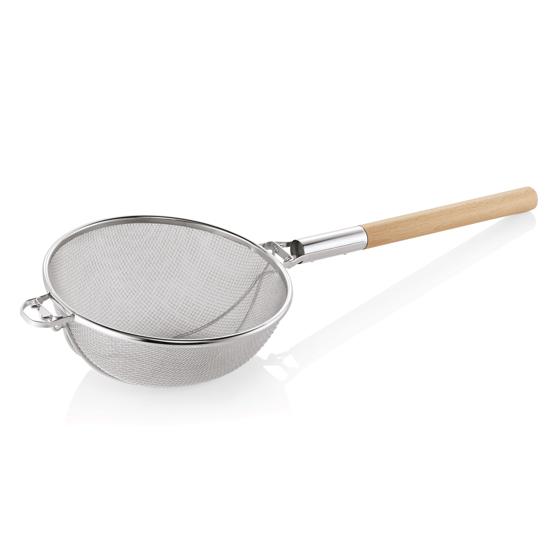 WAS Germany Großküchensieb (Mit Rundholzgriff), Chromnickelstahl, Durchmesser: 30cm (2071300)