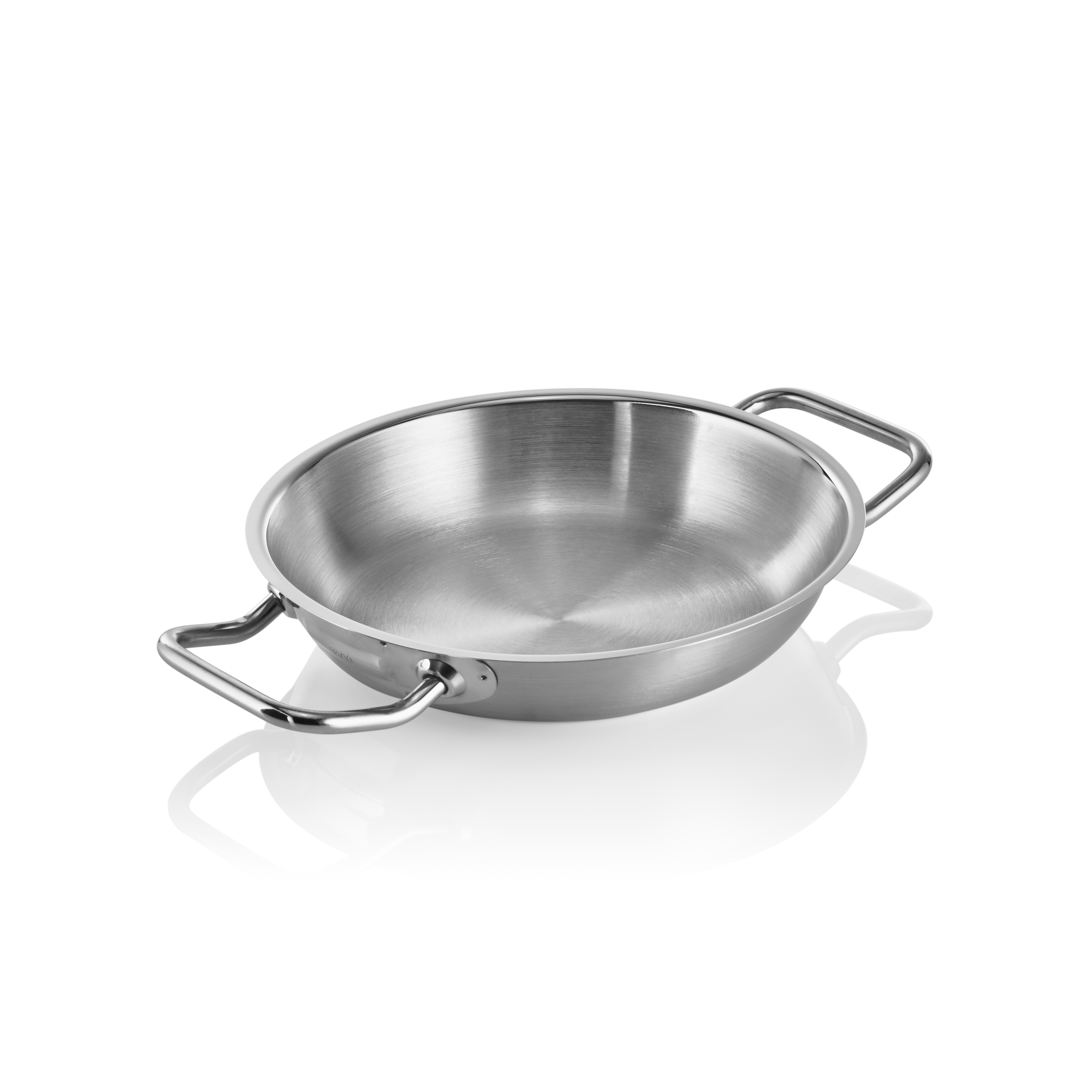 WAS Germany Pfanne (Genietete oder angeschweißte Kaltgriffe), Chromnickelstahl 18/10, Serie: COOKWARE 21, Silber, Durchmesser: 20cm, Höhe: 4,5cm (2102200)