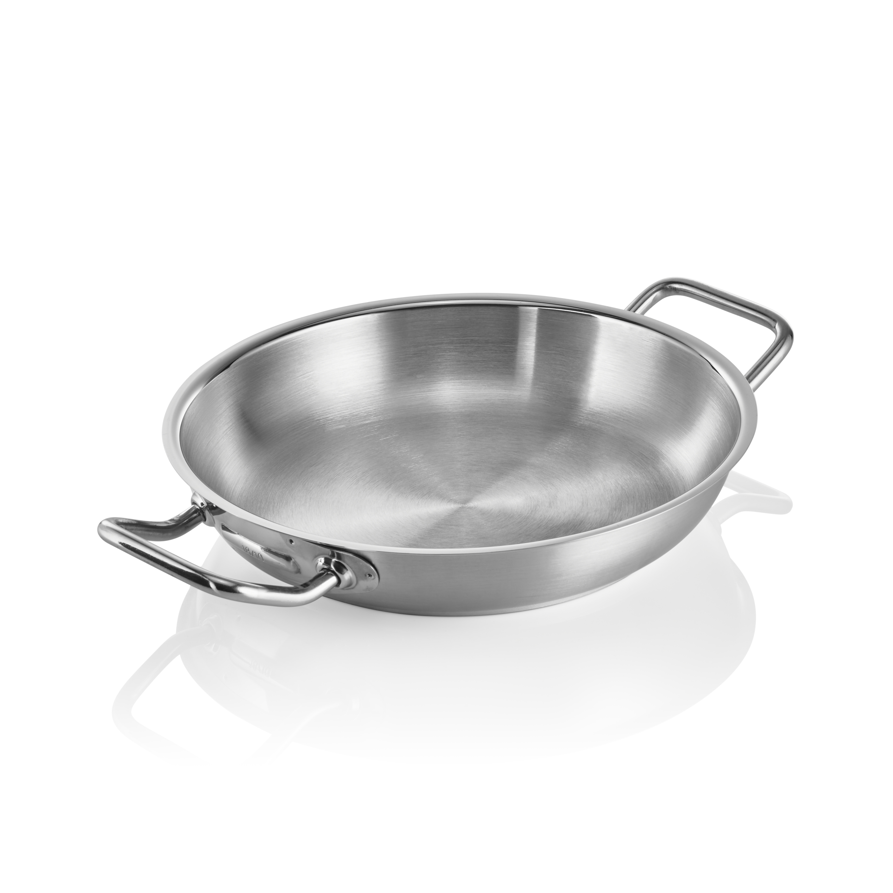 WAS Germany Pfanne (Genietete oder angeschweißte Kaltgriffe), Chromnickelstahl 18/10, Serie: COOKWARE 21, Silber, Durchmesser: 28cm, Höhe: 5,5cm (2102280)