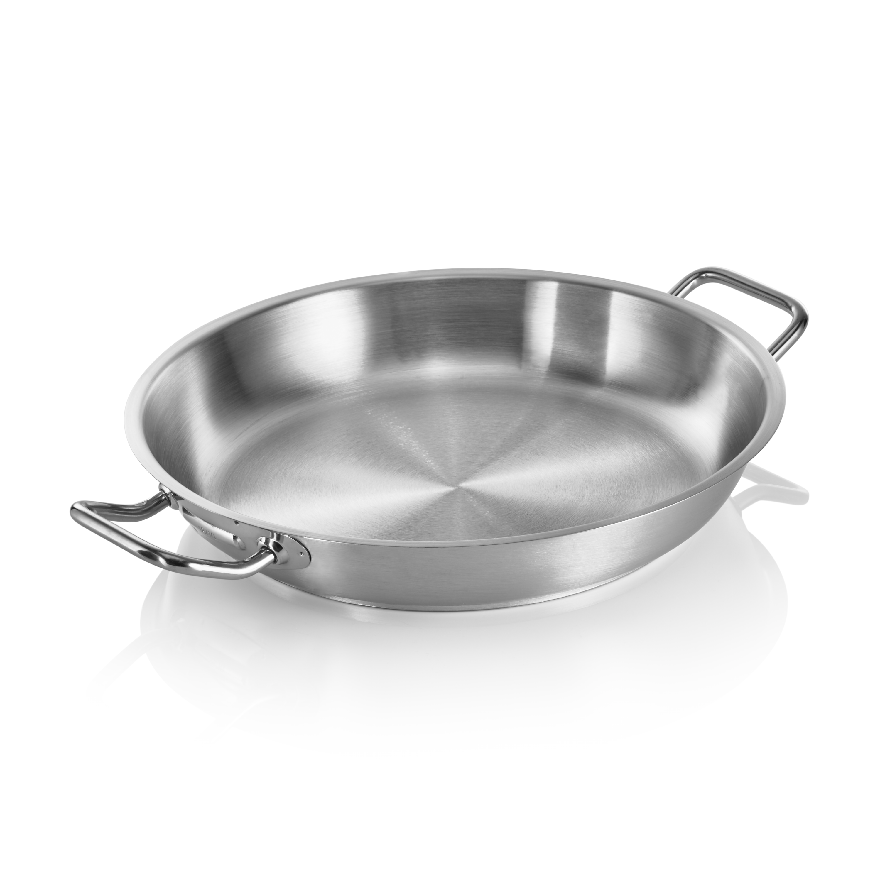 WAS Germany Pfanne Sandwichboden, Serie Cookware 21 / Durchmesser 36cm / Genietete oder angeschweißte Kaltgriffe / Induktion geeignet (2102360)