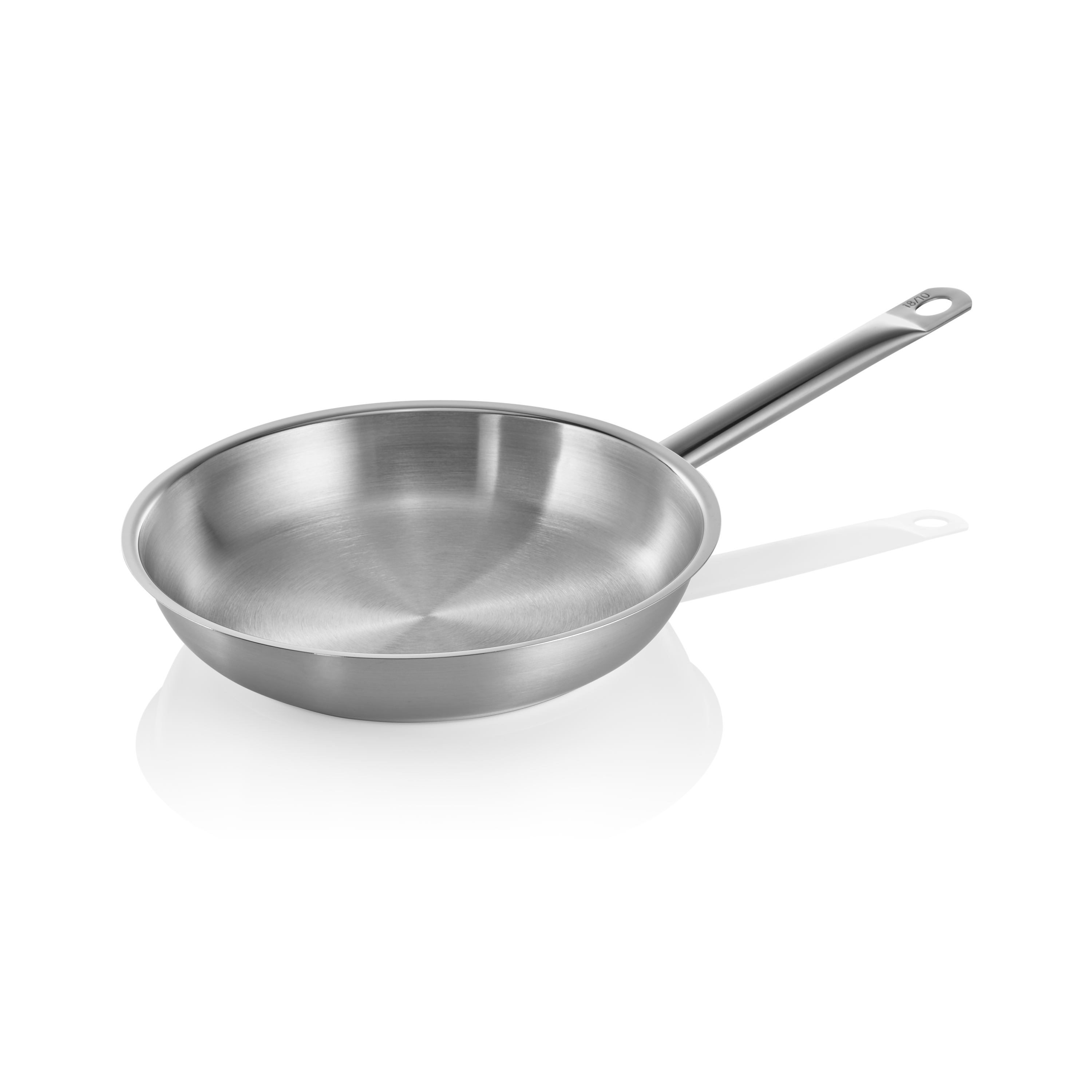 WAS Germany Bratpfanne (Genietete oder angeschweißte Kaltgriffe), Chromnickelstahl 18/10, Serie: COOKWARE 21, Silber, Durchmesser: 24cm, Höhe: 5cm (2103240)