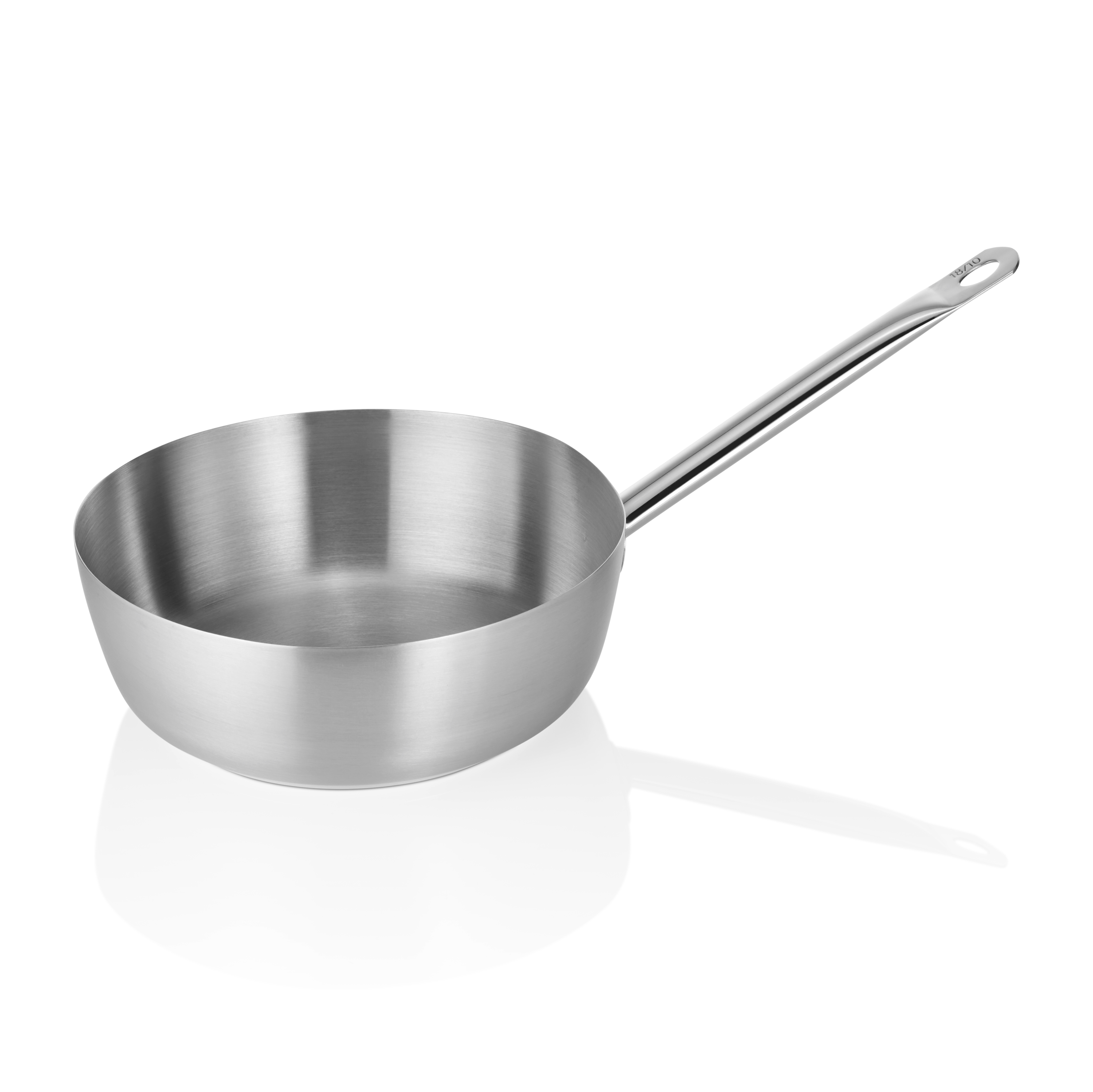 WAS Germany Sauteuse (Mit glattem Rand), Chromnickelstahl 18/10, Serie: COOKWARE 21, Silber, Durchmesser: 20cm, Höhe: 6,5cm (2105200)