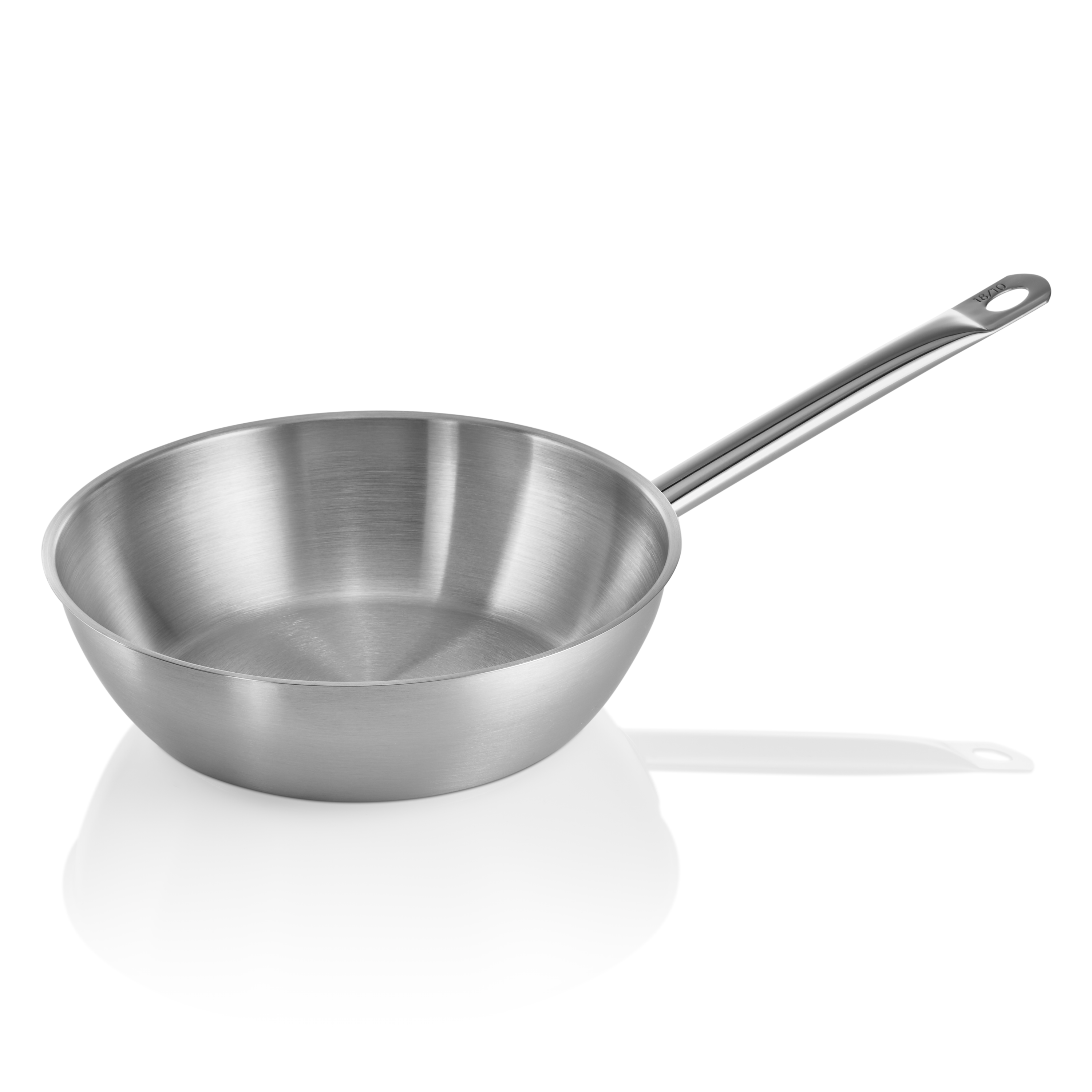 WAS Germany Sauteuse Sandwichboden, Serie Cookware 21 / Durchmesser 24cm / Schüttrand / Genietete oder angeschweißte Kaltgriffe / Induktion geeignet (2125240)