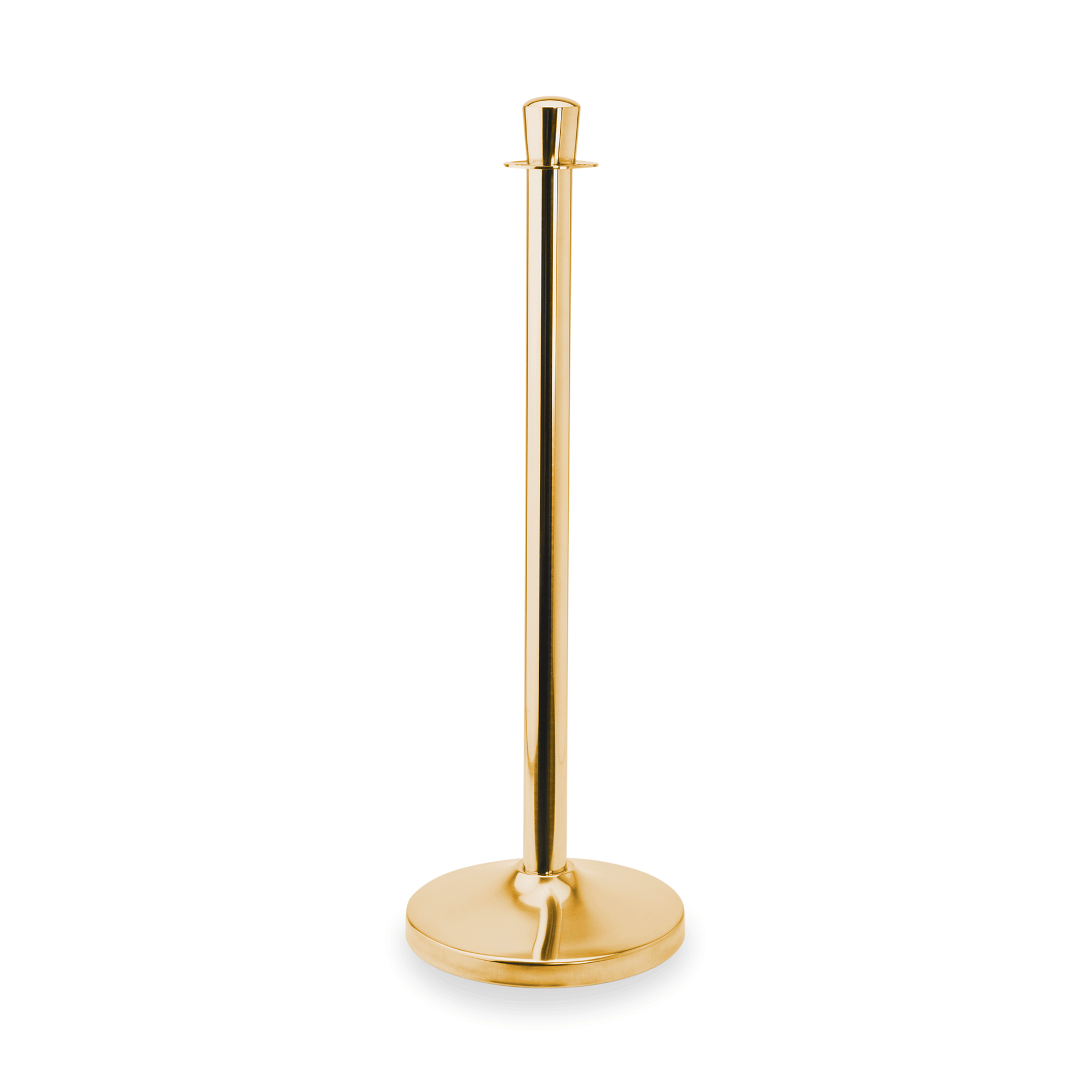 WAS Germany 2x Abgrenzungspfosten Zylinder Set, Edelstahl, Goldfarben, Höhe:95cm (2201000)