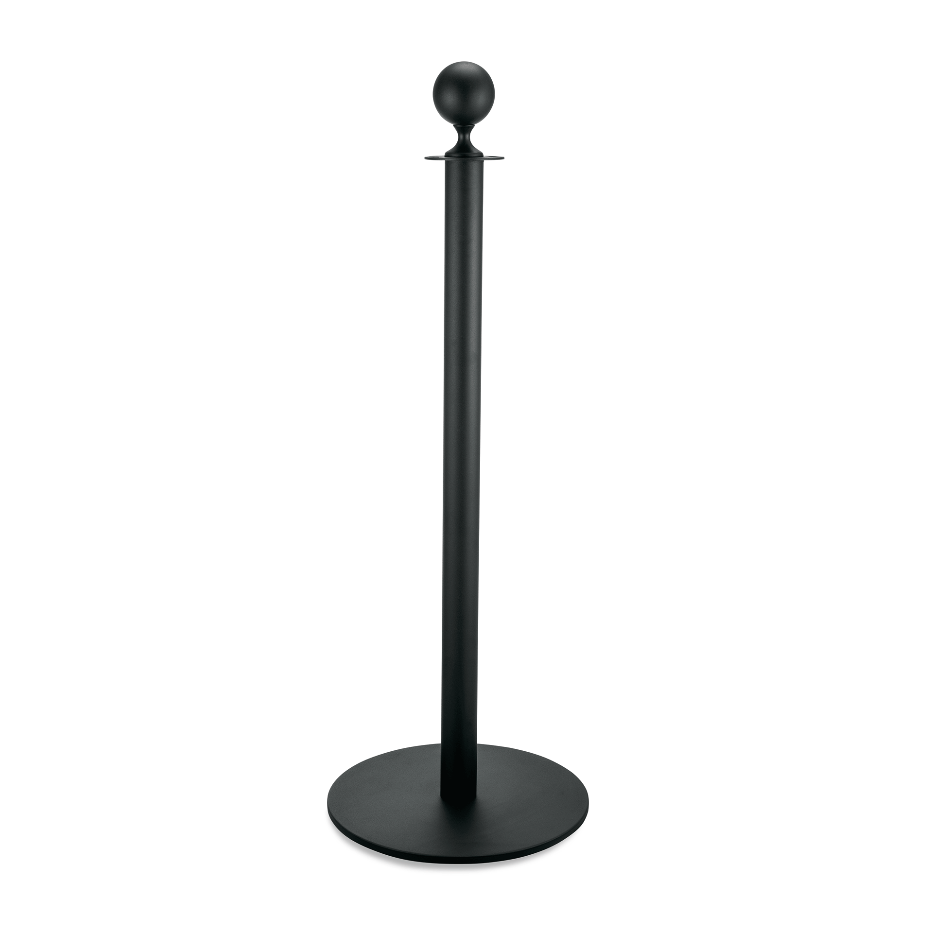 WAS Germany 2x Abgrenzungspfosten Kugel Set, Edelstahl, Schwarz, Höhe:95cm (2224001)