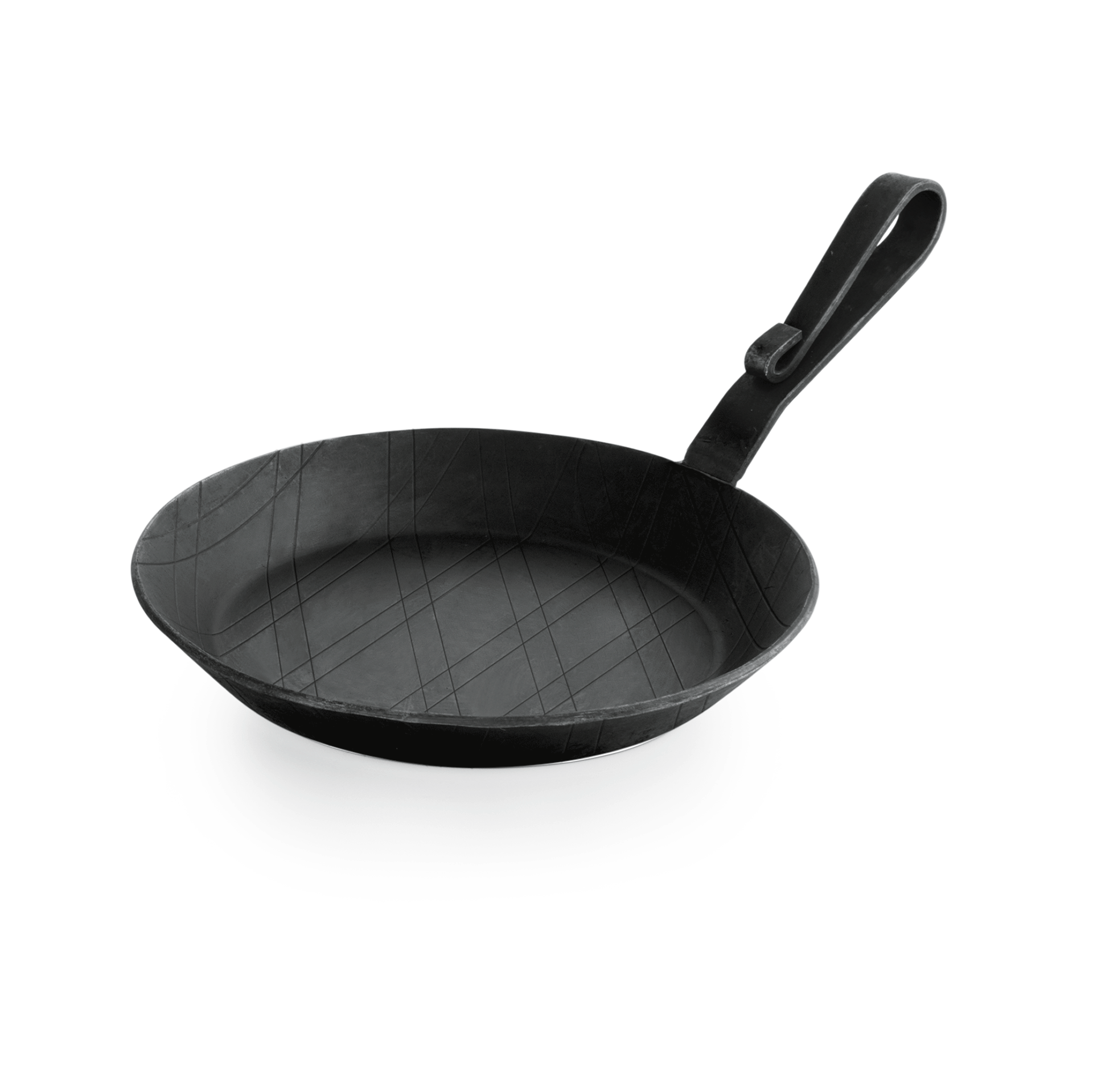 WAS Germany Brat-/Servierpfanne, inkl. gebogenem Hakenstiel, Eisen, Serie: IRON PAN 22, Durchmesser: 20cm (2257200)
