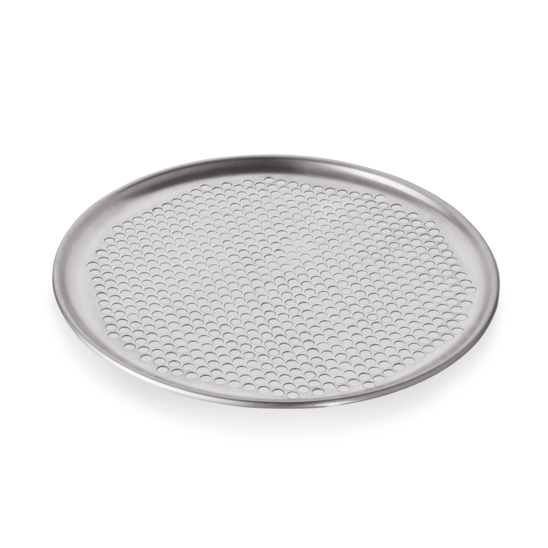 WAS Germany Pizzablech (Perforierung: 6,5mm), Aluminium, Silber, Durchmesser: 30cm, Höhe: 1cm (2288300)