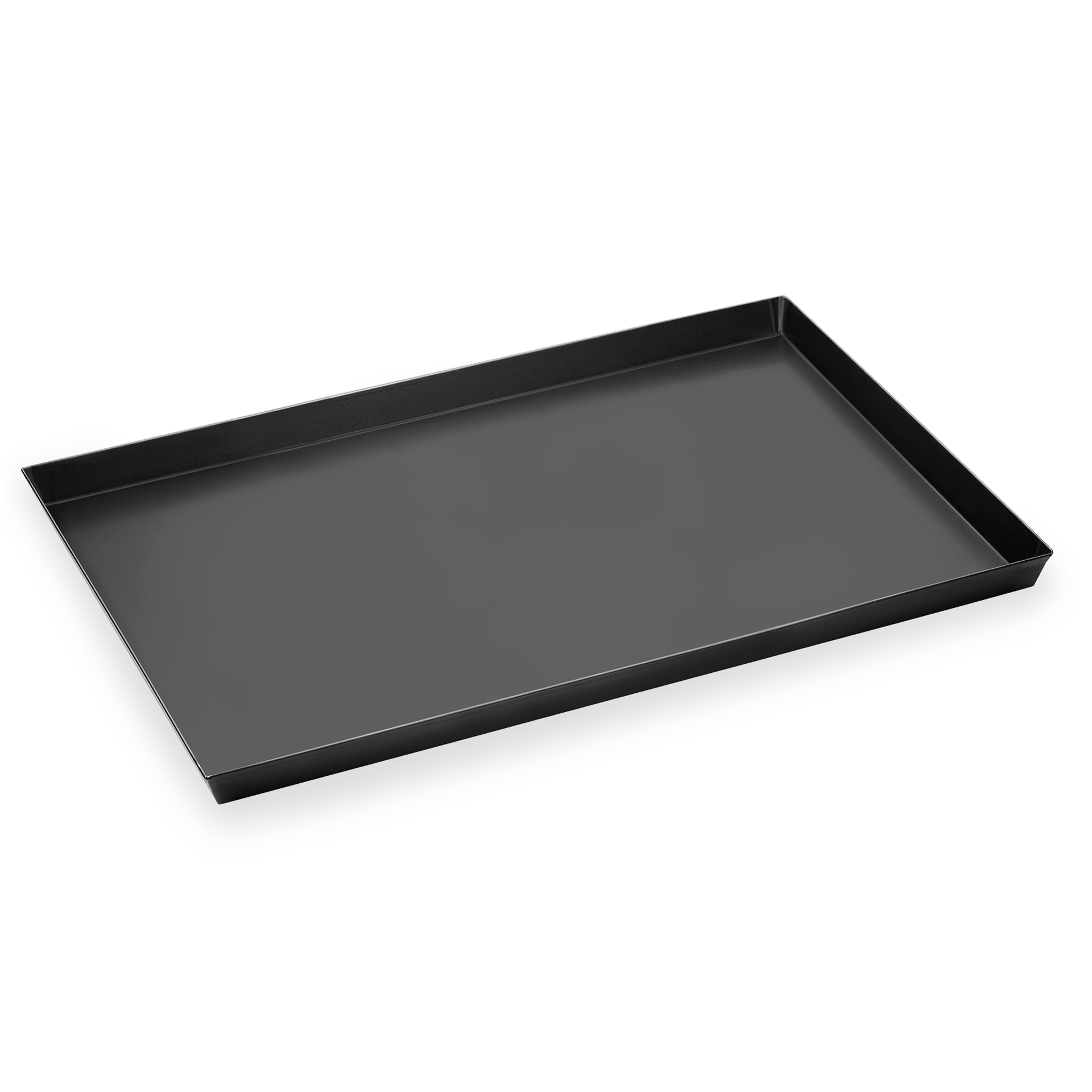 WAS Germany Pizzablech (Mit bordiertem Rand), Blaublech, Schwarz, 60x60x3cm (2292606)