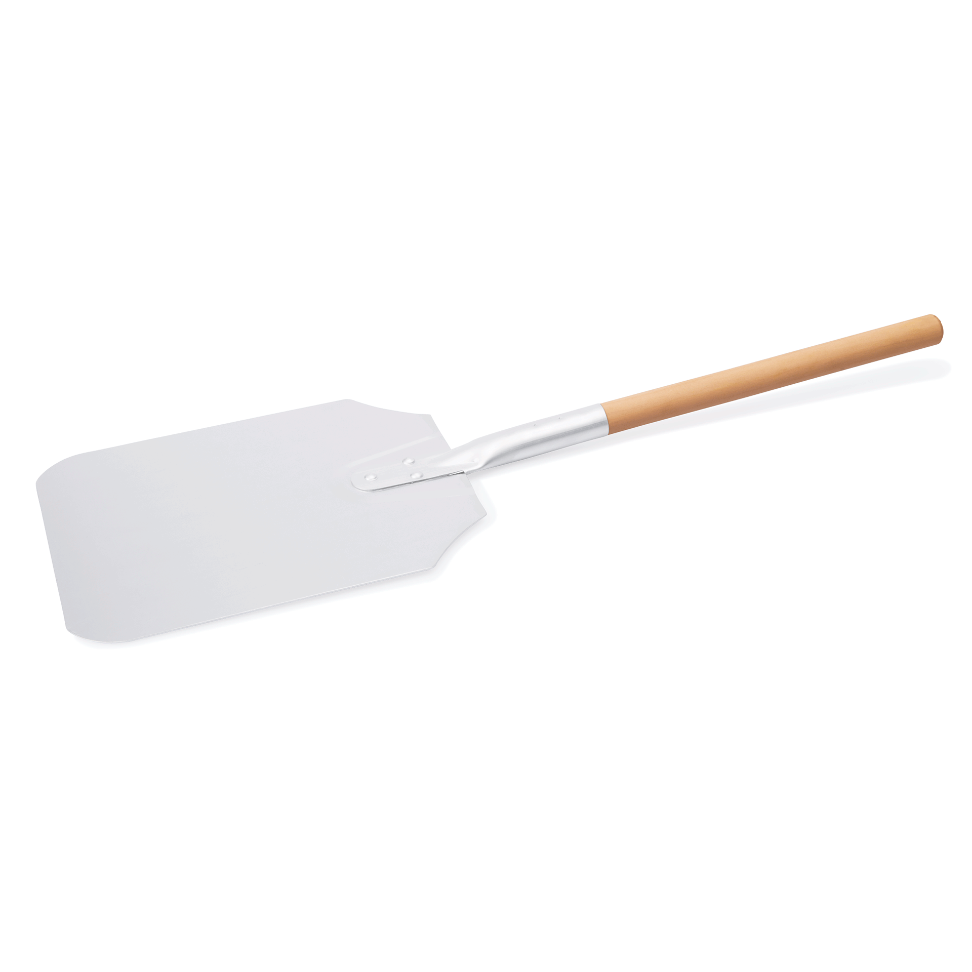 WAS Germany Pizzaschaufel, Aluminium und Holz, Silber und Braun, Länge: 66cm, Schaufelgröße: 28x23cm (2293660)