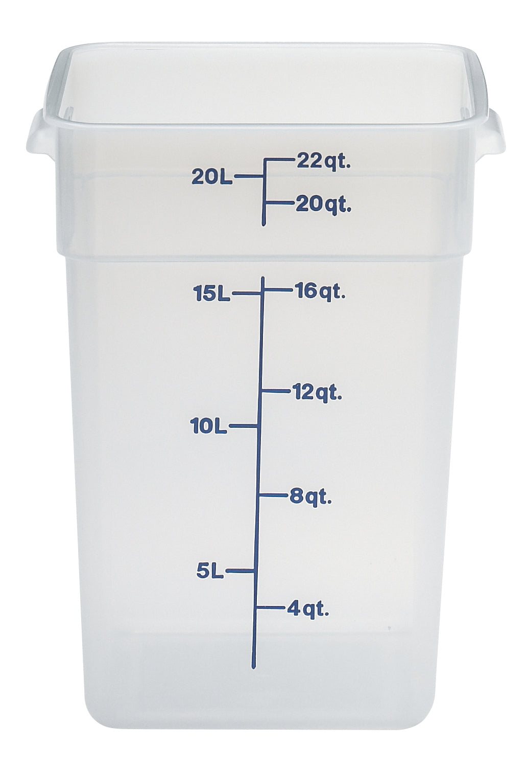 Cambro CamSquare® Vorratsbehälter Polypropylene Camsquare, Quadratisch 20,8 L, 6 Stück im Karton - 22SFSPP190