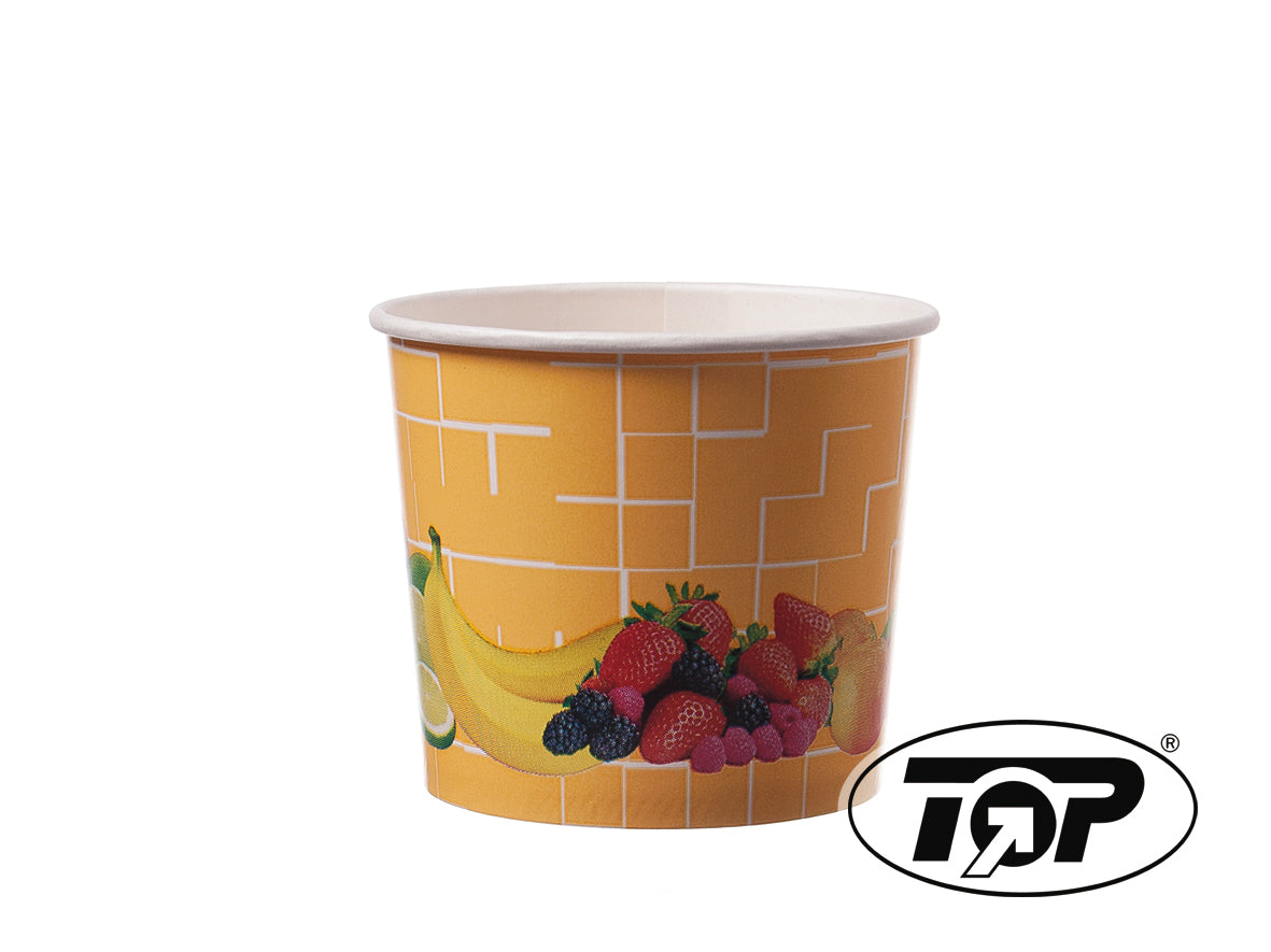 Gude 1200x Eisbecher, Pappe, Motiv: Früchte, Inhalt: 250ml
