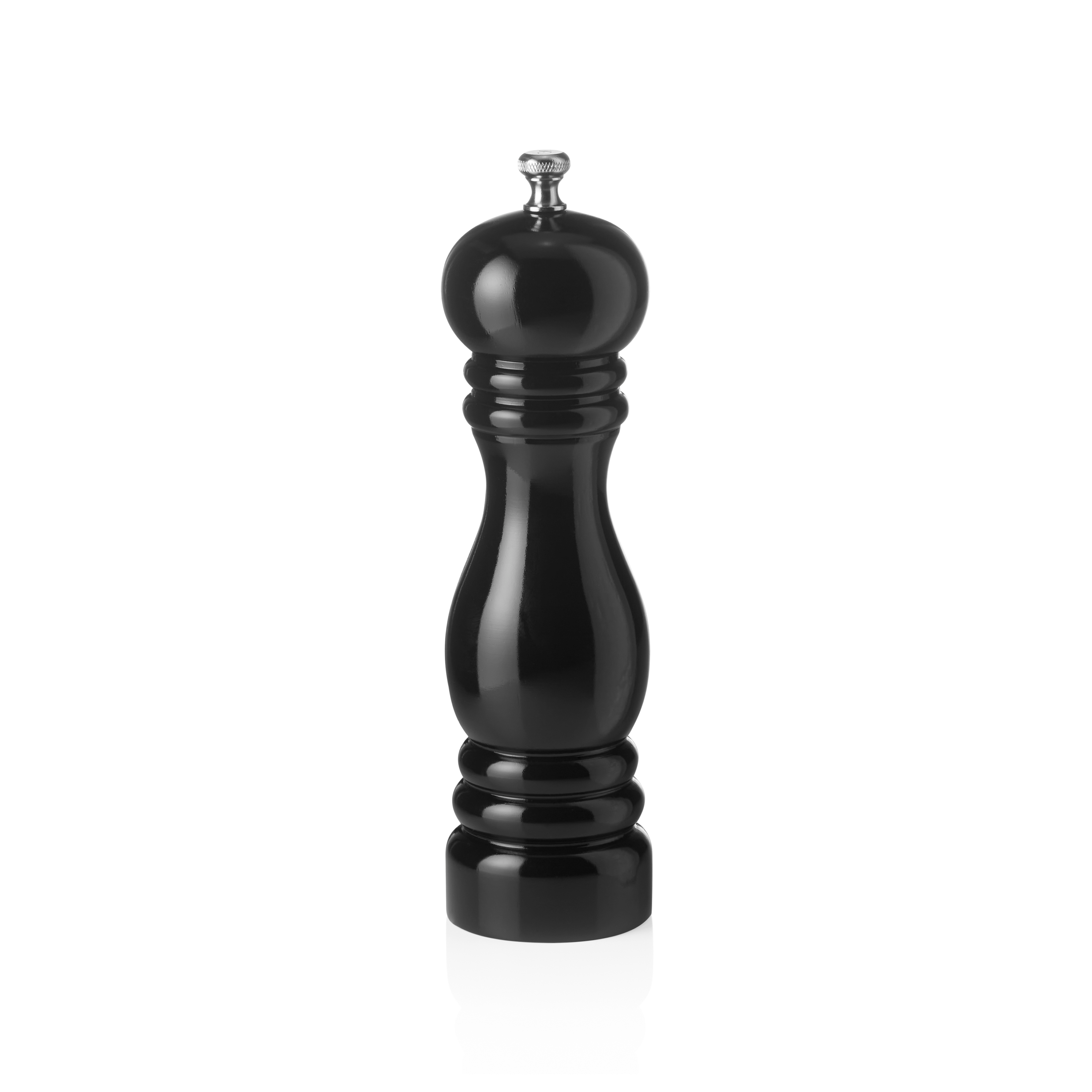 WAS Germany Salzmühle (Mit Keramikmahlwerk), Holz, Serie: CLASSIC MILL, Schwarz, Durchmesser: 6cm, Höhe: 20cm (2420020)