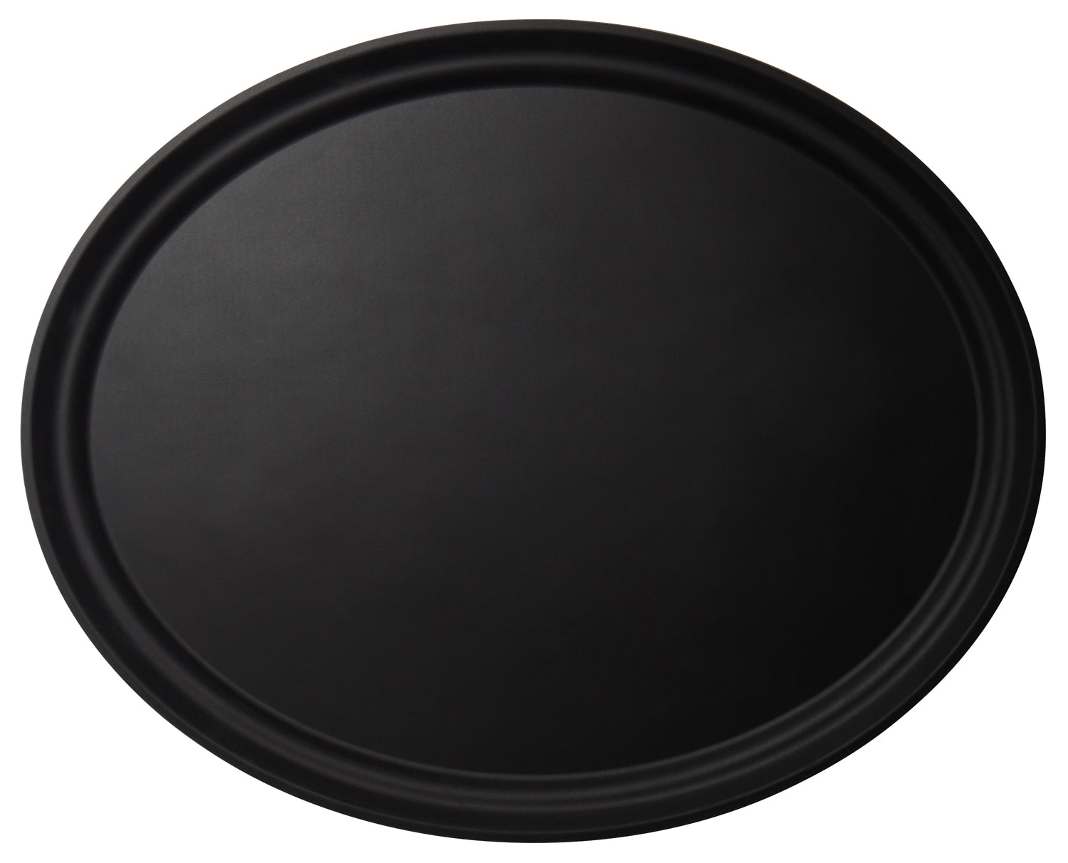 Cambro 6x Tablett (2500CT110), Fiberglass, Schwarz, Mit rutschfester Gummioberfläche, Oval, Niedriges Profil, 23,83x81cm