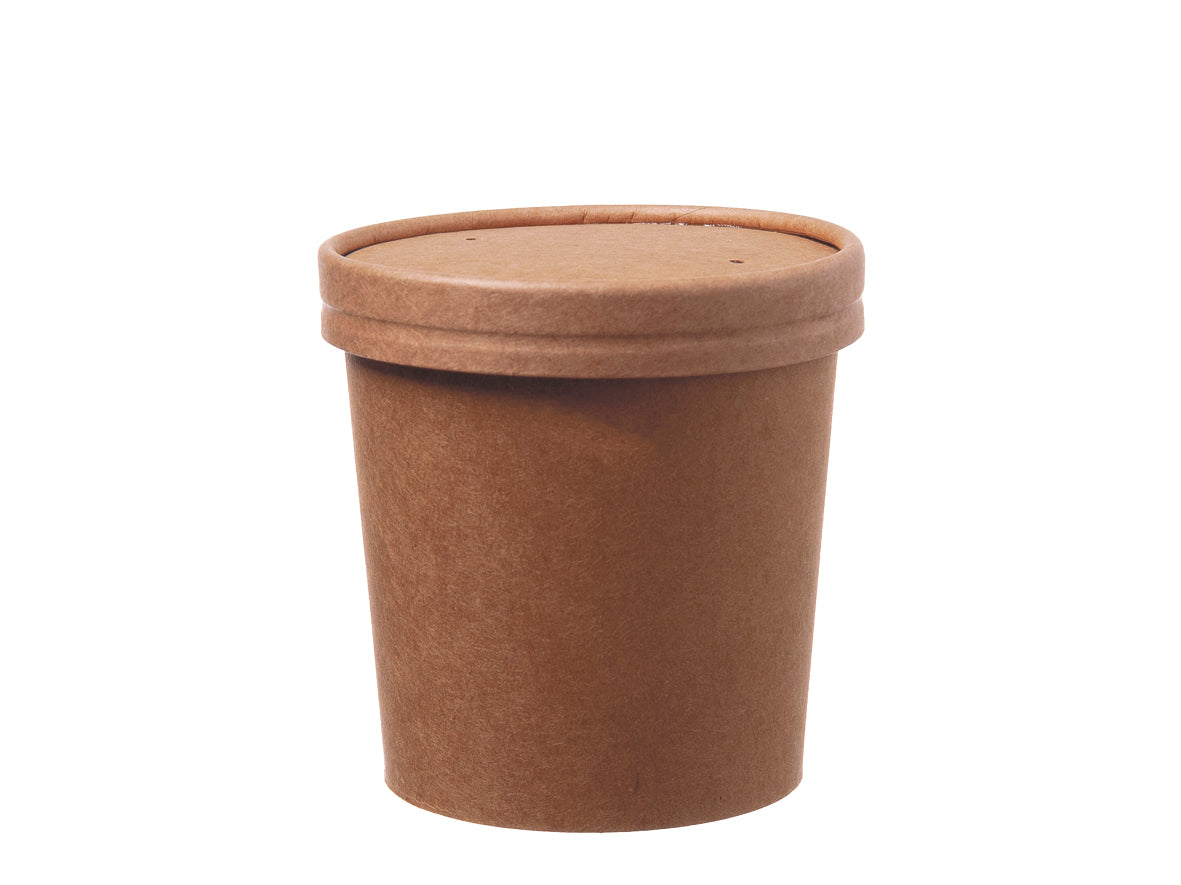 Gude 250x Soup to go Deckel, Pappe, Braun, Verschiedene Größen