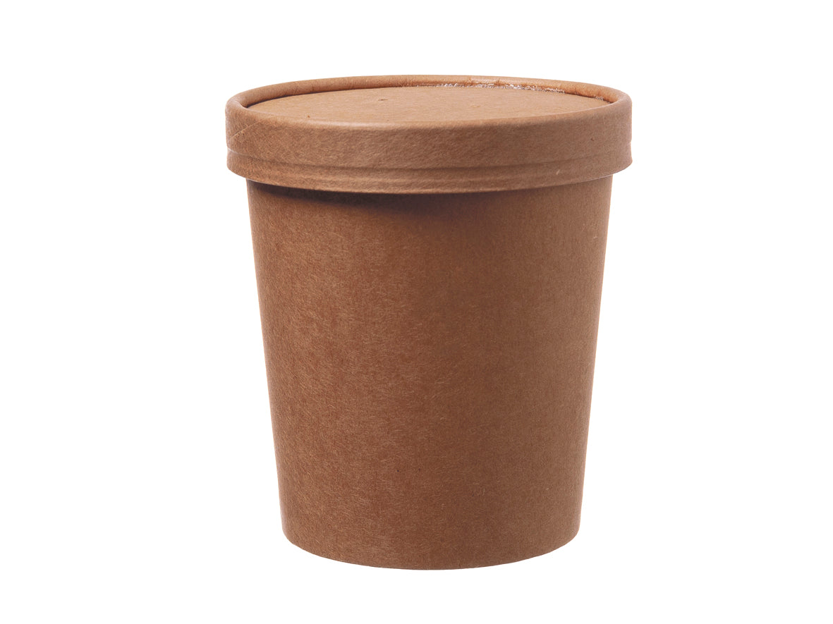Gude 250x Soup to go Deckel, Pappe, Braun, Verschiedene Größen