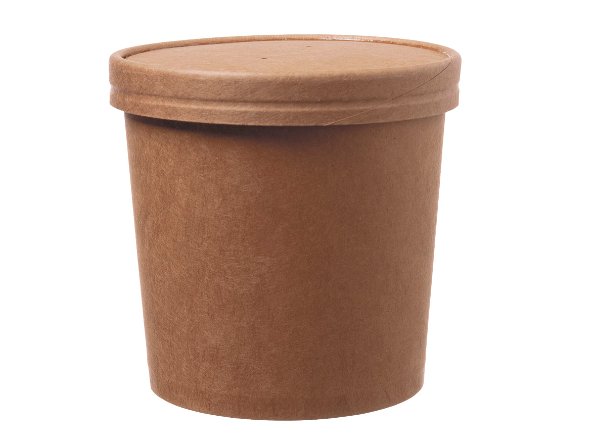 Gude 250x Soup to go Deckel, Pappe, Braun, Verschiedene Größen