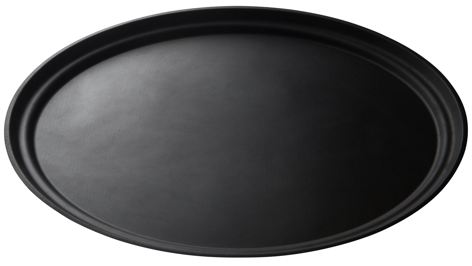 Cambro 6x Tablett (2900CT110), Fiberglass, Schwarz, mit rutschfester Gummioberfläche, Oval, Niedriges Profil, 73,5x60,02cm