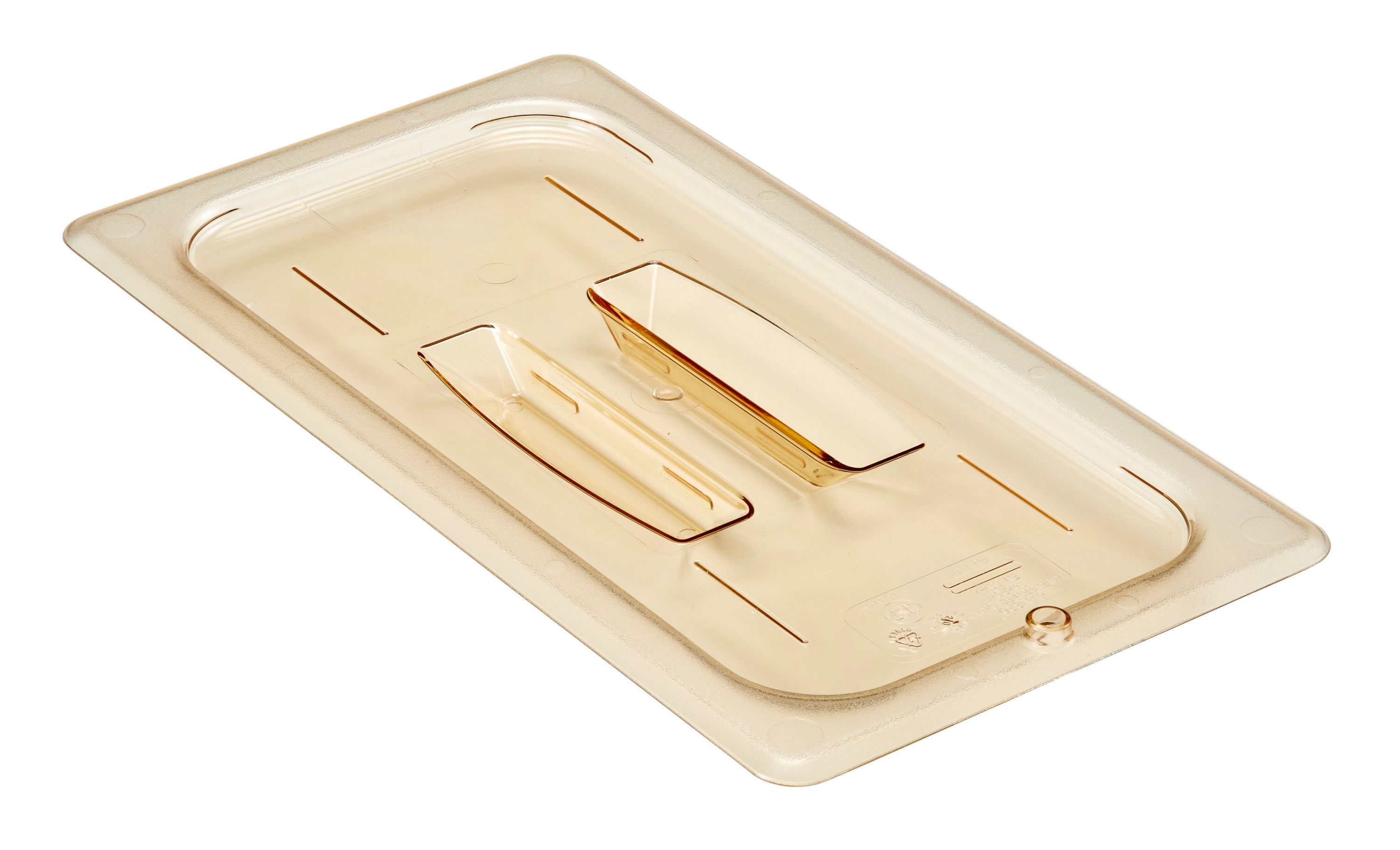 Cambro H-PAN™ Hitzebeständige Gastronorm GN-Behälter Flachdeckel mit Griff GN 1/3, Bernstein, 6 Stück im Karton - 30HPCH150