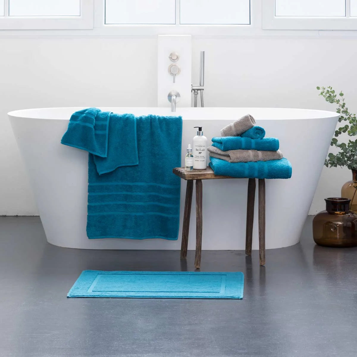 FBF Badevorleger, Baumwolle, Serie: Imperial, Weiß, 50x70cm