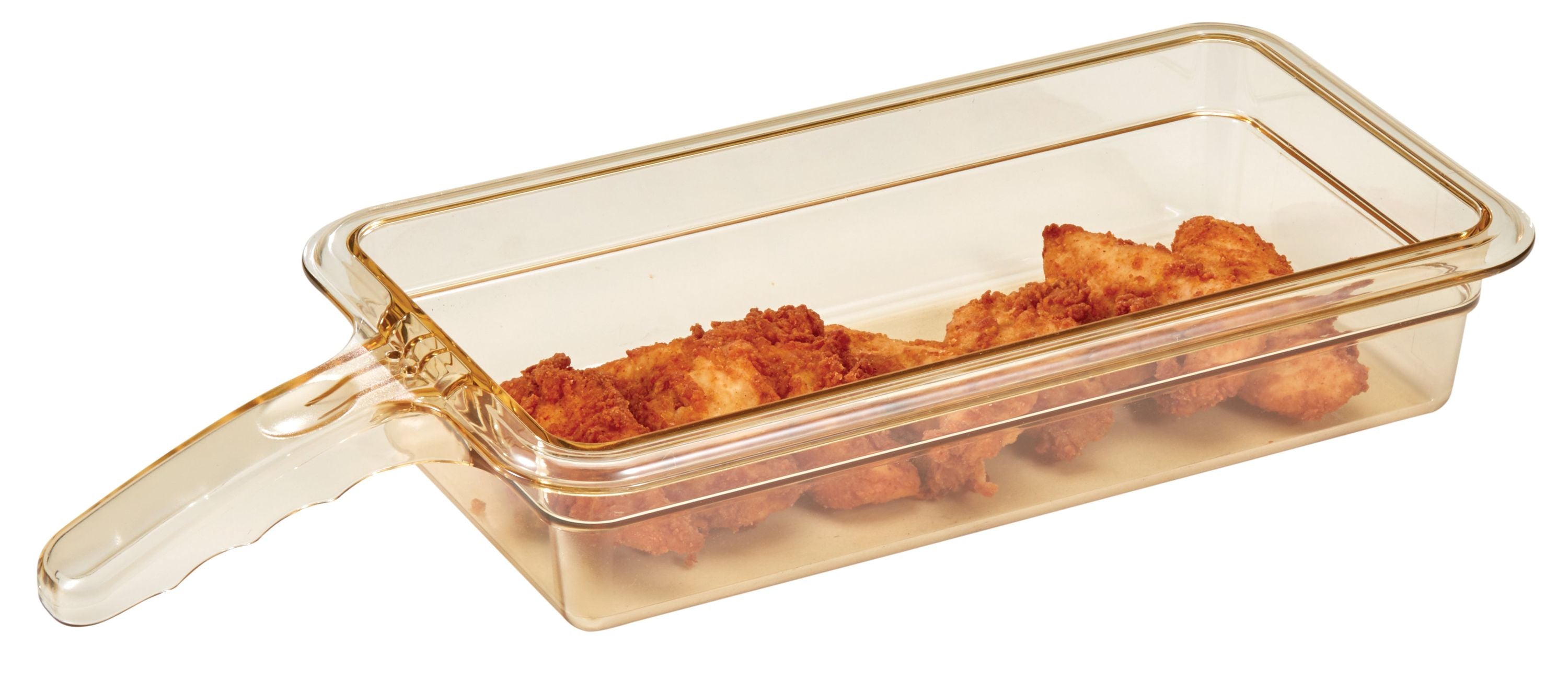 Cambro H-PAN™ Hitzebeständige Gastronorm GN-Behälter GN1/3-65 mit 1 Griff, Bernstein, 6 Stück im Karton - 32HP1H150