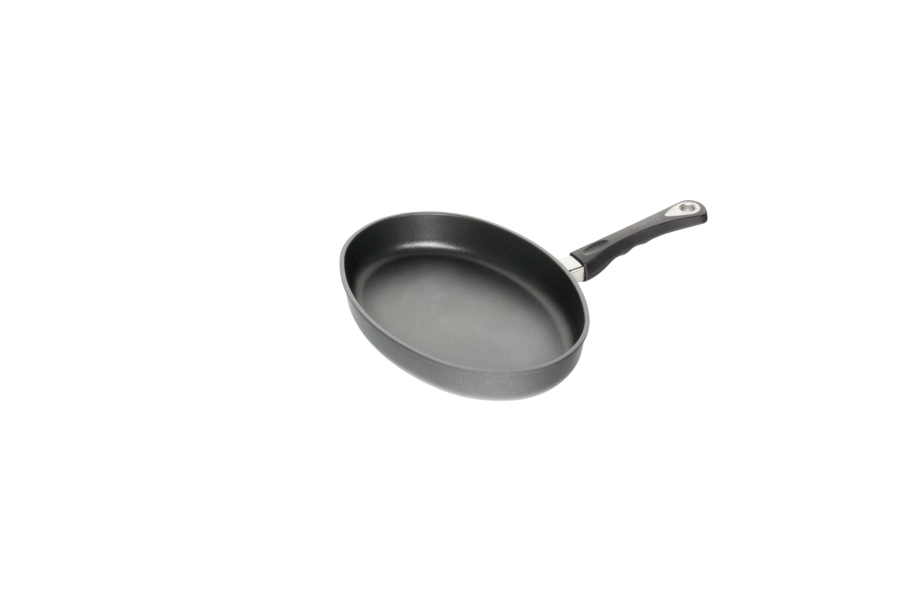 AMT Fischpfanne (Mit glattem Boden), Aluminiumguss, Schwarz, 35x24cm, 41x27cm