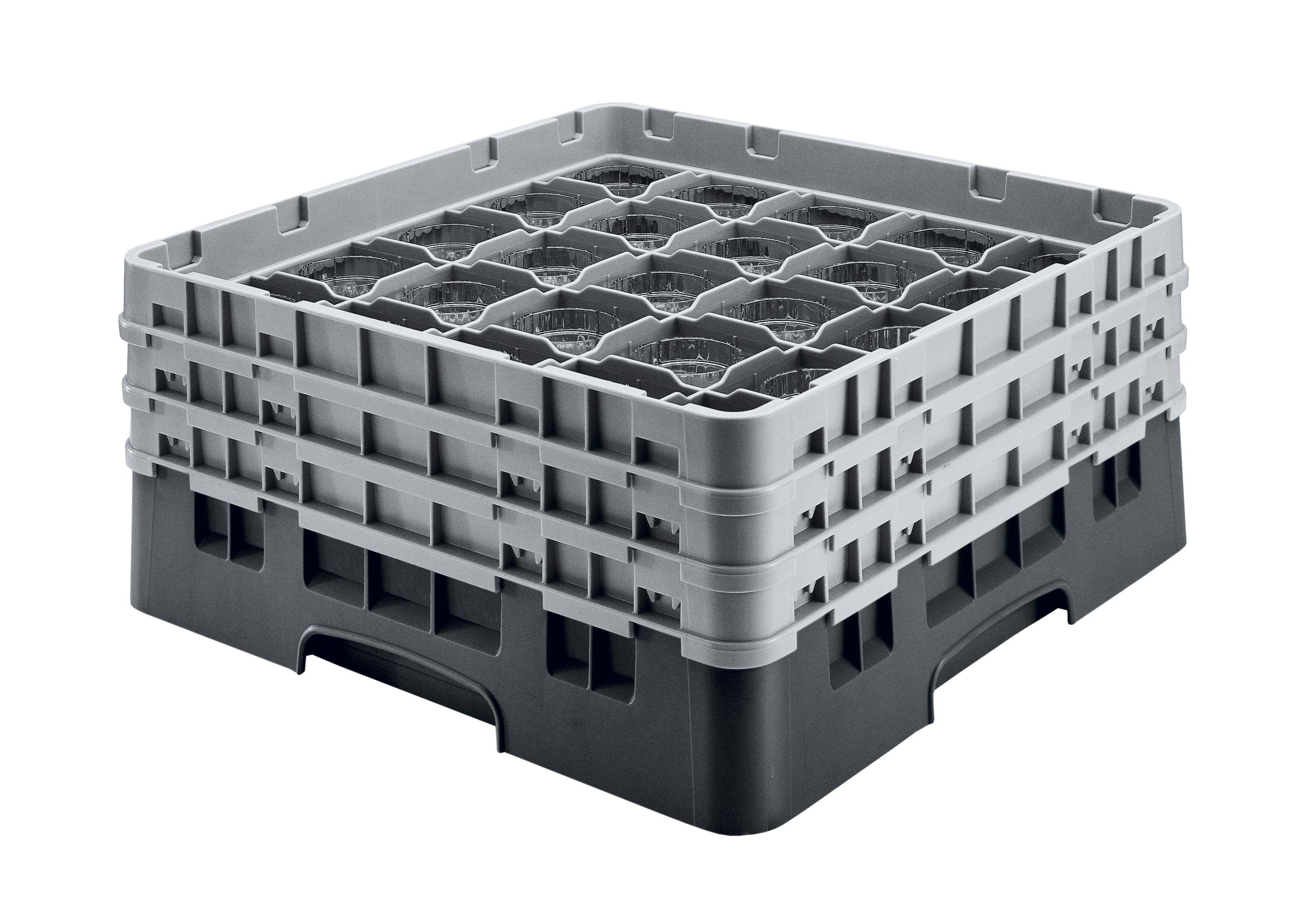 Cambro Camrack® 36-Fächer - Spülkorb mit 2 Extender 500 x 500 x 184 mm, 1 Stück im Karton - 36S534110