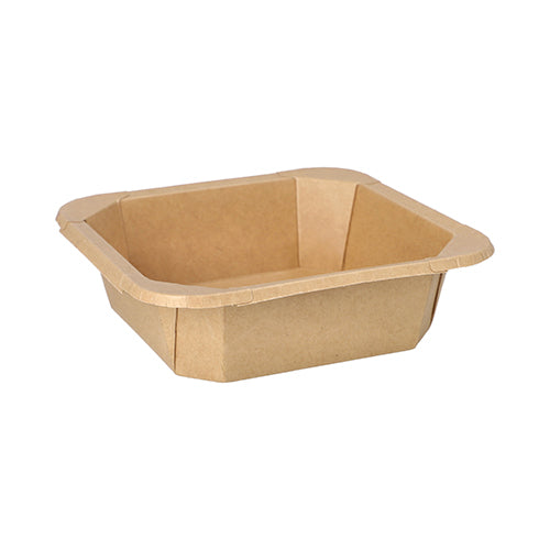 Papstar 4x 25 Lunchboxen, Pappe eckig 750 ml 4,7 cm x 16,2 cm x 16,2 cm braun