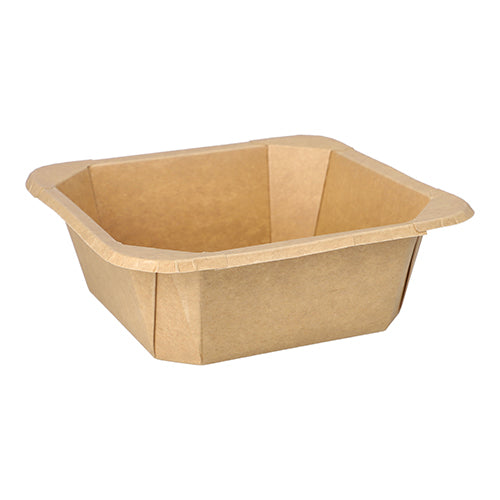 Papstar 4x 25 Lunchboxen, Pappe eckig 1200 ml 6 cm x 18 cm x 18 cm braun